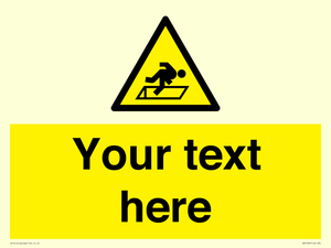 Custom Warning Hatch Sign